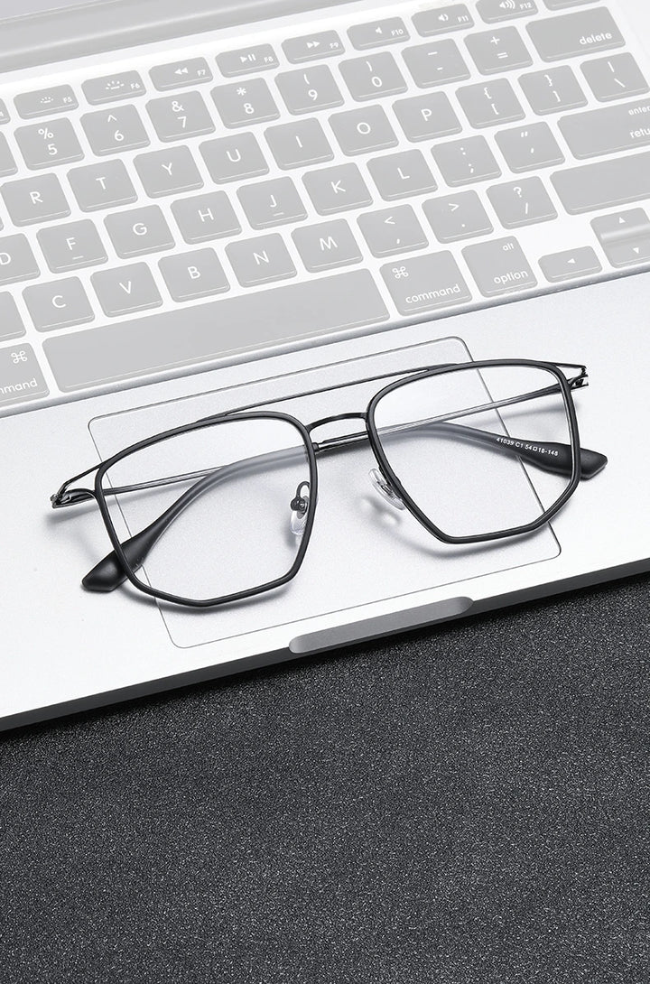 Momoja Unisex Full Rim Square Double Bridge Tr 90 Alloy Eyeglasses 41039 - Size Chart