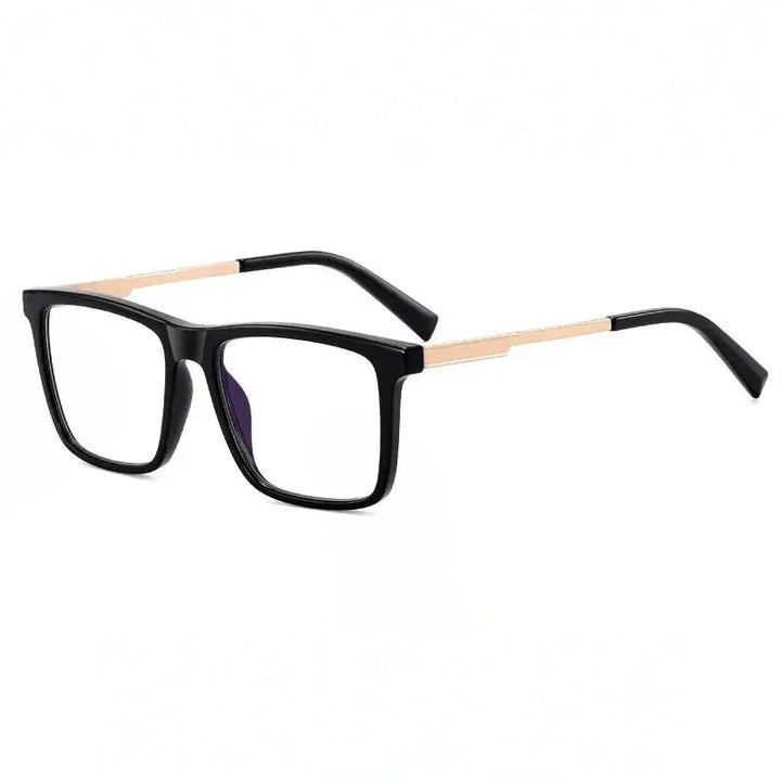Momoja Unisex Full Rim Square Tr 90 Alloy Eyeglasses 93550 - C1