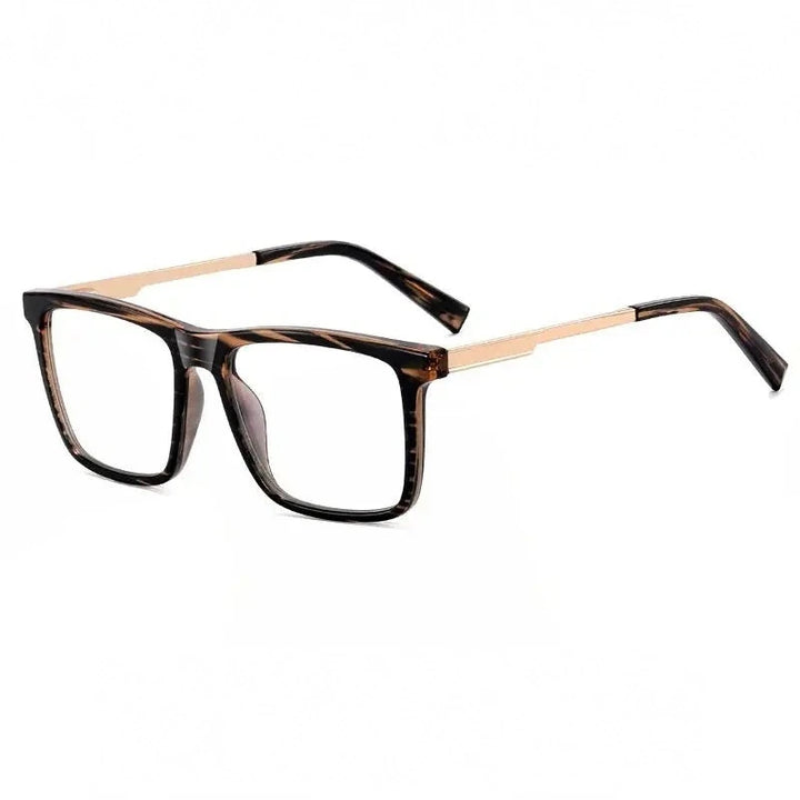 Momoja Unisex Full Rim Square Tr 90 Alloy Eyeglasses 93550 - C3