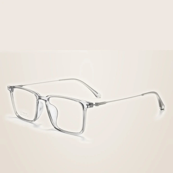 Momoja Unisex Full Rim Square Tr 90 Titanium Eyeglasses 78518 - Blue