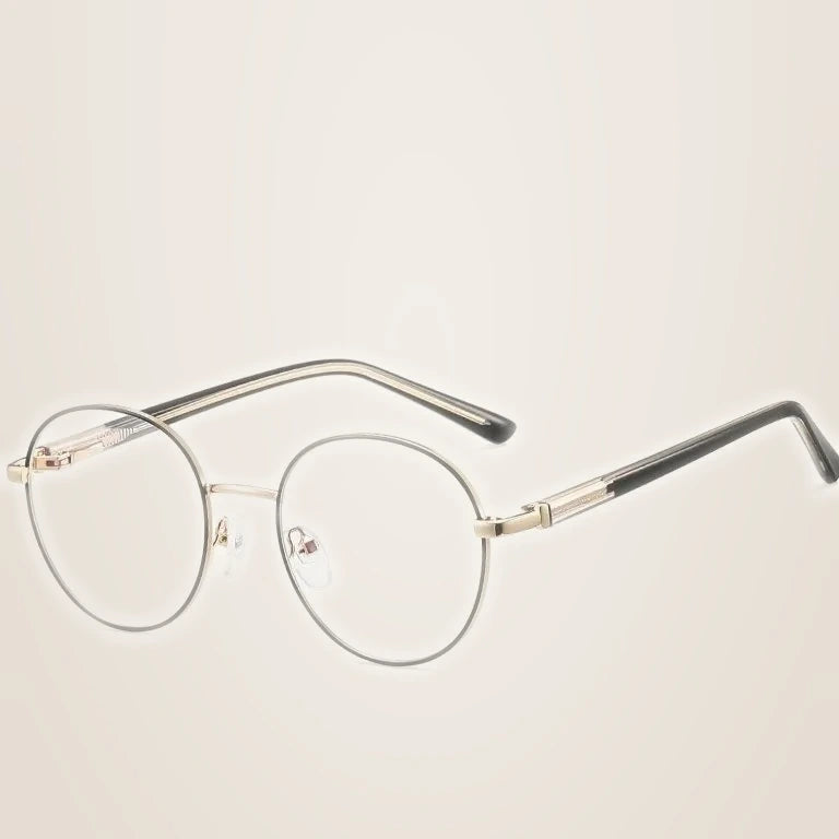 Momoja Unisex Youth's Full Rim Round Alloy Eyeglasses 81190 - C1