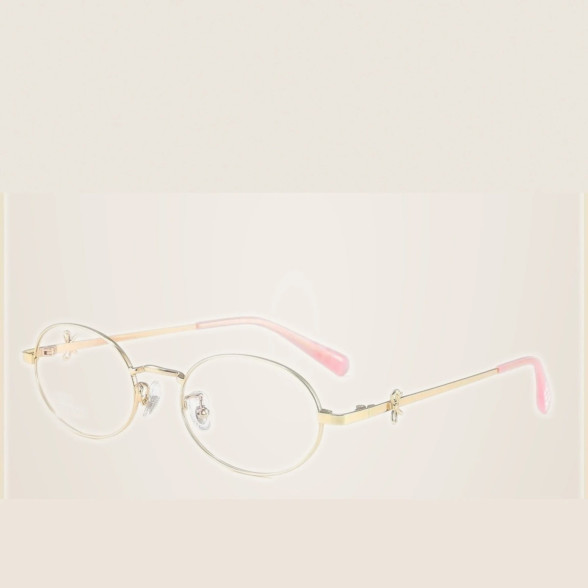Momoja Women's Full Rim Oval Round Alloy Eyeglasses 72164 - Gold