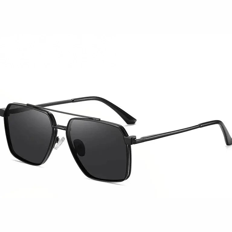 Momoja Women's Full Rim Polygon Double Bridge Titanium Eyeglasses Clip On Sunglasses 91702 - C1