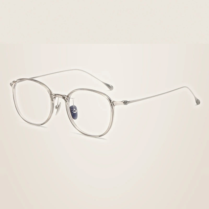 Momoja Women's Full Rim Square Round Titanium Tr 90 Eyeglasses 50045 - Olive Green