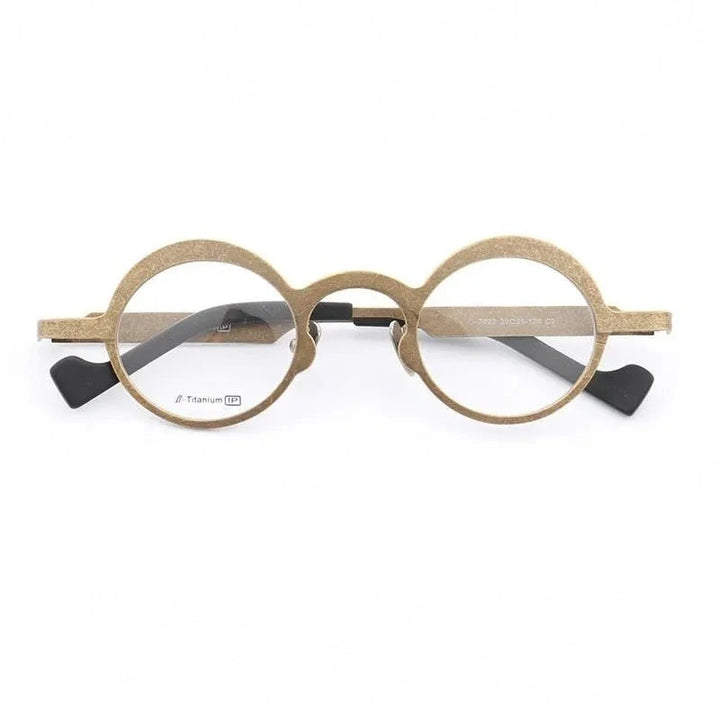 Muzz Unisex Full Rim Round Titanium Frame Eyeglasses T7023 - C3