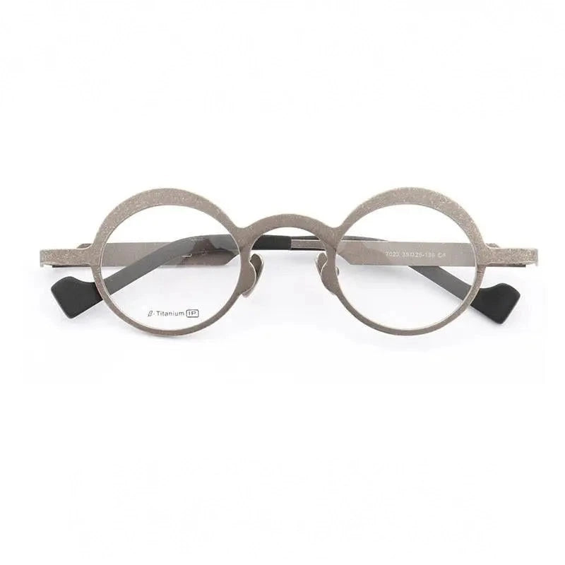 Muzz Unisex Full Rim Round Titanium Frame Eyeglasses T7023 - C4