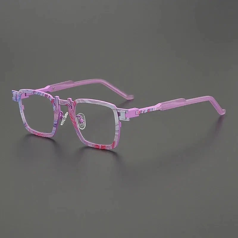 Nobler Unisex Full Rim Big Square Titanium Eyeglasses 85910 - C5