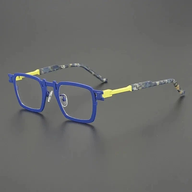 Nobler Unisex Full Rim Big Square Titanium Eyeglasses 85910 - C6