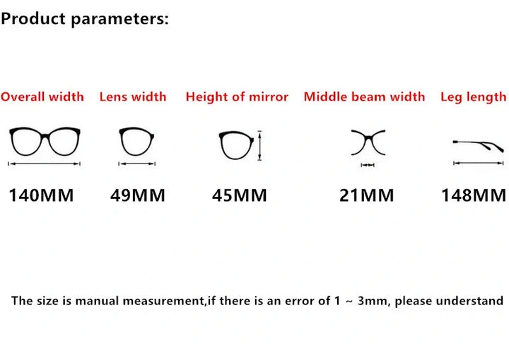 Nobler H068 Size Guide (140-49-21-148 mm)