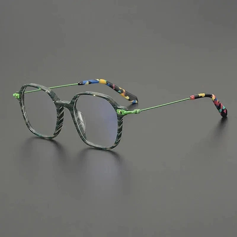 Nobler Unisex Full Rim Irregular Square Titanium Eyeglasses 48300 - C1