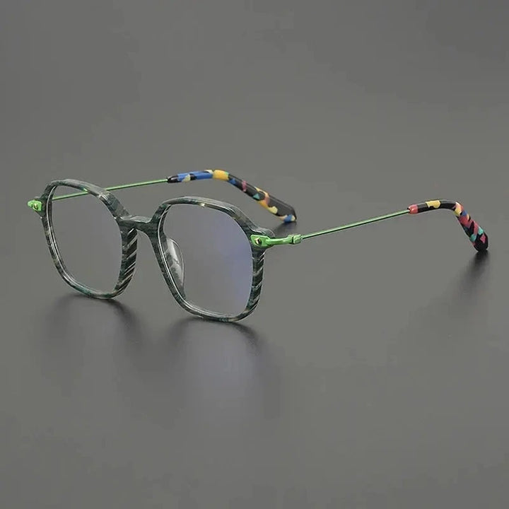 Nobler Unisex Full Rim Irregular Square Titanium Eyeglasses 48300 - C1