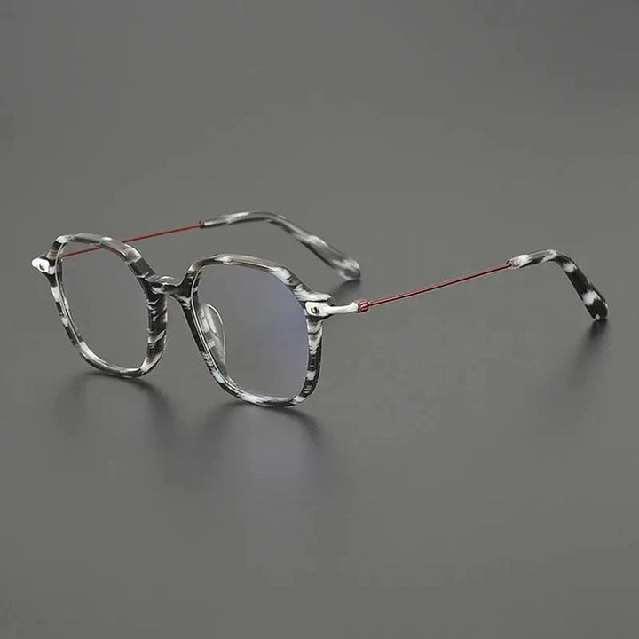Nobler Unisex Full Rim Irregular Square Titanium Eyeglasses 48300 - C2