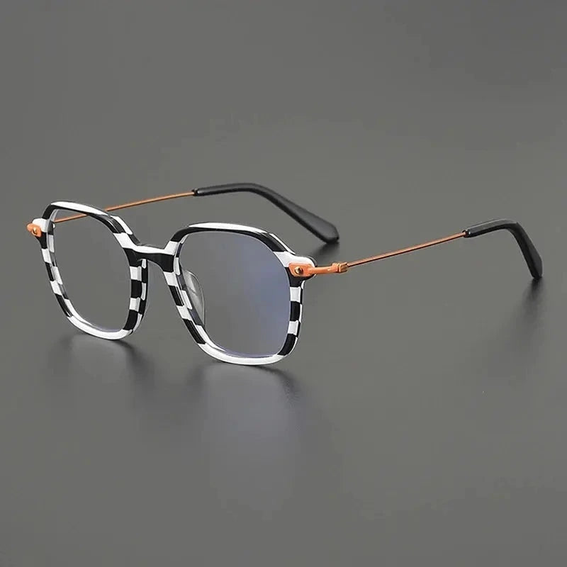 Nobler Unisex Full Rim Irregular Square Titanium Eyeglasses 48300 - C3