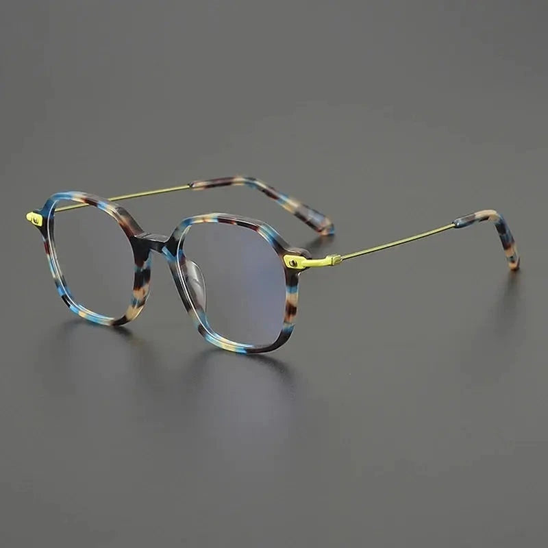 Nobler Unisex Full Rim Irregular Square Titanium Eyeglasses 48300 - C4