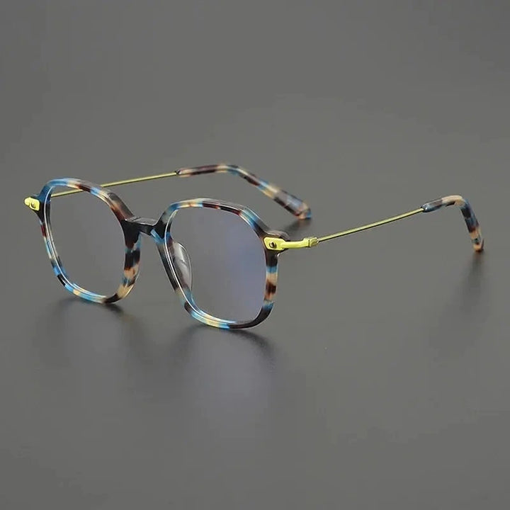 Nobler Unisex Full Rim Irregular Square Titanium Eyeglasses 48300 - C4