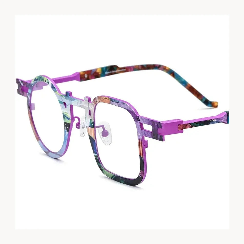 Nobler Unisex Full Rim Round Square Titanium Eyeglasses 185924 - C1