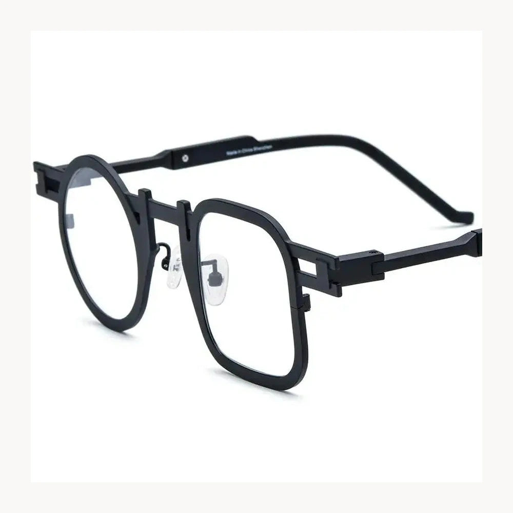 Nobler Unisex Full Rim Round Square Titanium Eyeglasses 185924 - C3