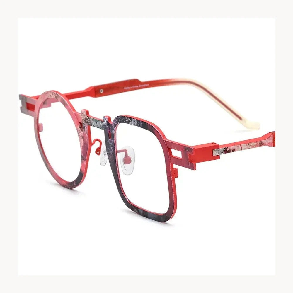 Nobler Unisex Full Rim Round Square Titanium Eyeglasses 185924 - C5