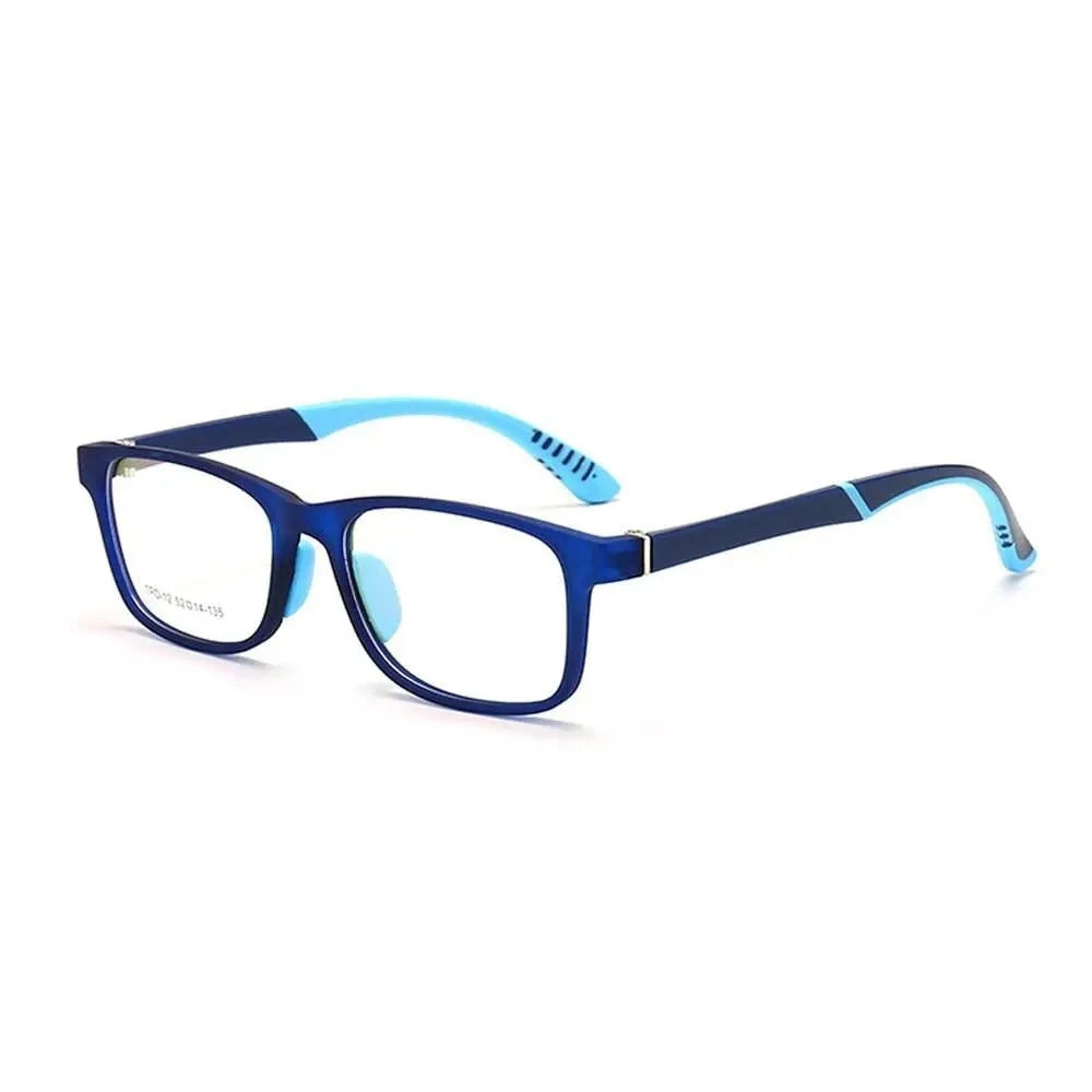 Oveliness Unisex Children's Full Rim Square Tr 90 Titanium Eyeglasses Oltrd12p - blue