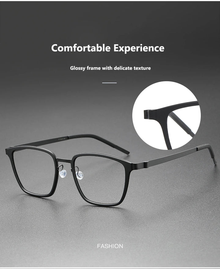 Oveliness Unisex Full Rim Big Square Acetate Titanium Eyeglasses 599749 - Size Chart