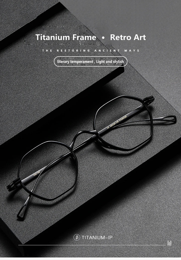 Oveliness Unisex Full Rim Irregular Round Titanium Eyeglasses Ol1y52 - Size Chart
