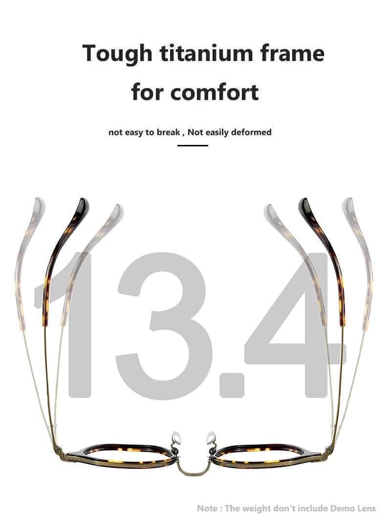 Oveliness Unisex Full Rim Oval Acetate Titanium Eyeglasses 926010 - Size Chart