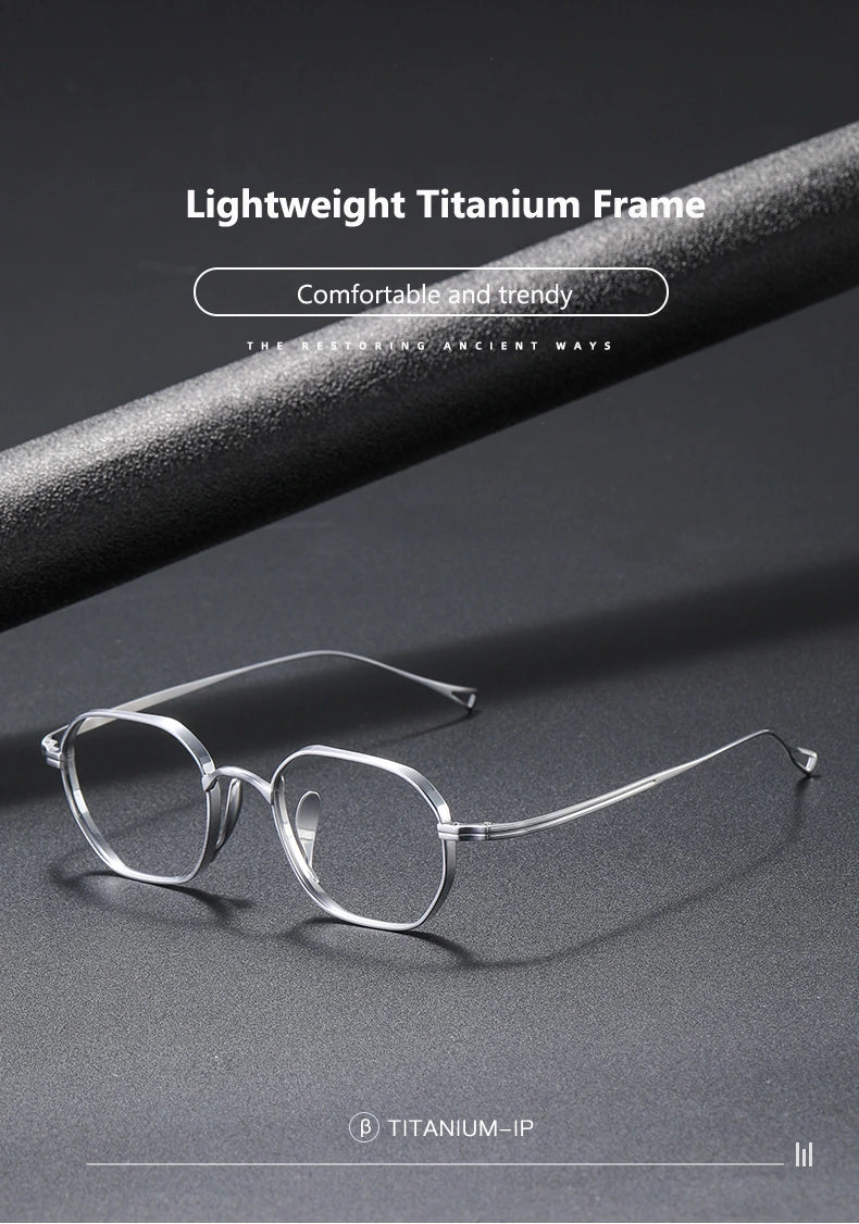 Oveliness Unisex Full Rim Oval Square Titanium Eyeglasses 9917 - Size Chart
