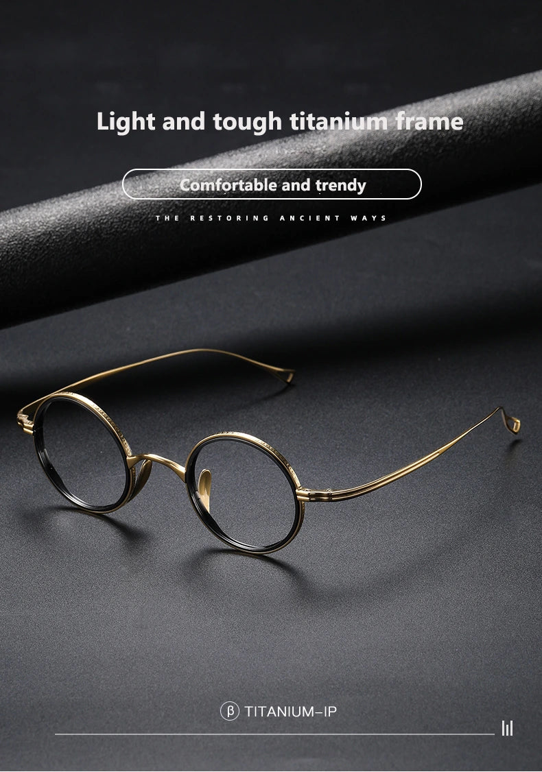 Oveliness Unisex Full Rim Round Acetate Titanium Eyeglasses 123 - Size Chart