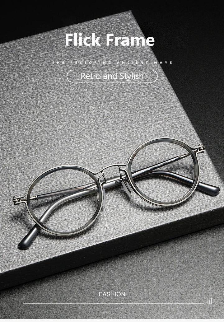 Oveliness Unisex Full Rim Round Acetate Titanium Eyeglasses 5862 - Size Chart
