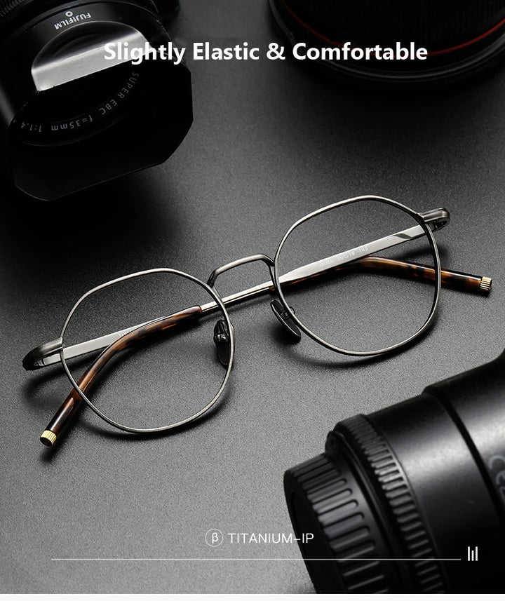 Oveliness Unisex Full Rim Round Square Titanium Eyeglasses Mira - Size Chart