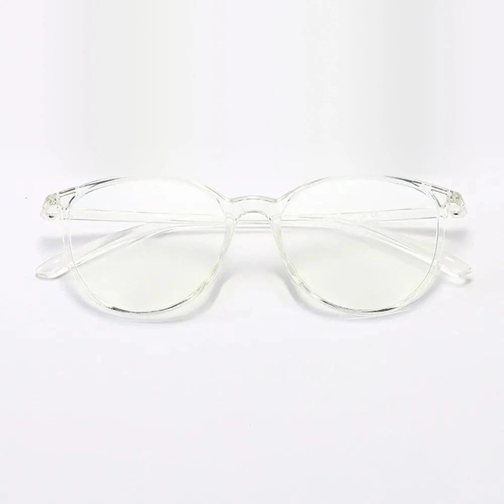 Oveliness Unisex Full Rim Round Square Tr 90 Titanium Eyeglasses 8075 - clear