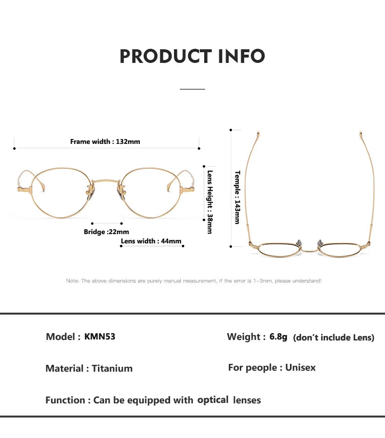 Oveliness Kmn53 Size Guide (138-52-42-18-142 mm)