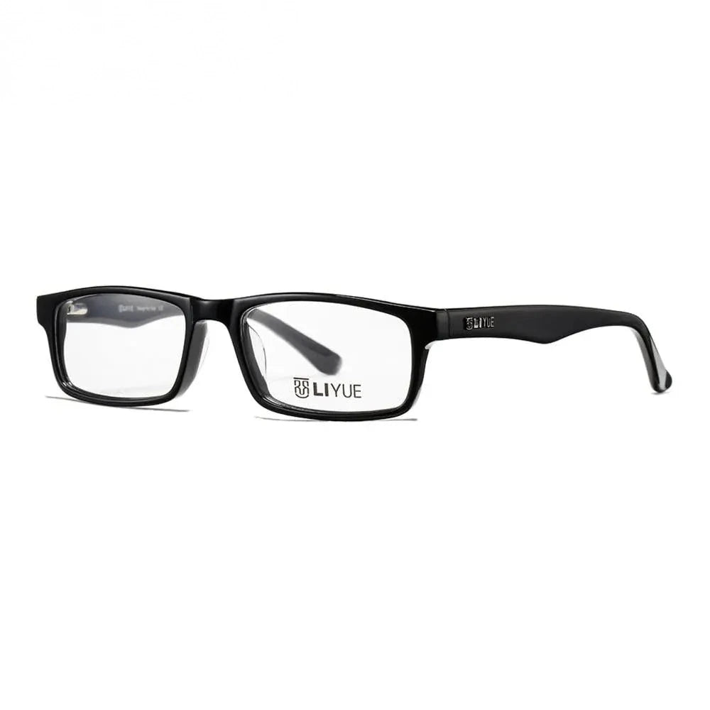 Oveliness Unisex Full Rim Square Acetate Eyeglasses Lg001 - black