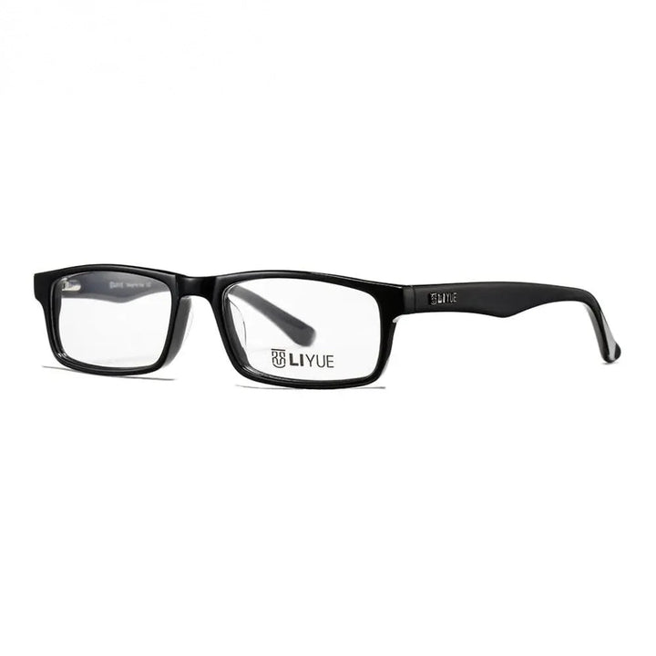 Oveliness Unisex Full Rim Square Acetate Eyeglasses Lg001 - black