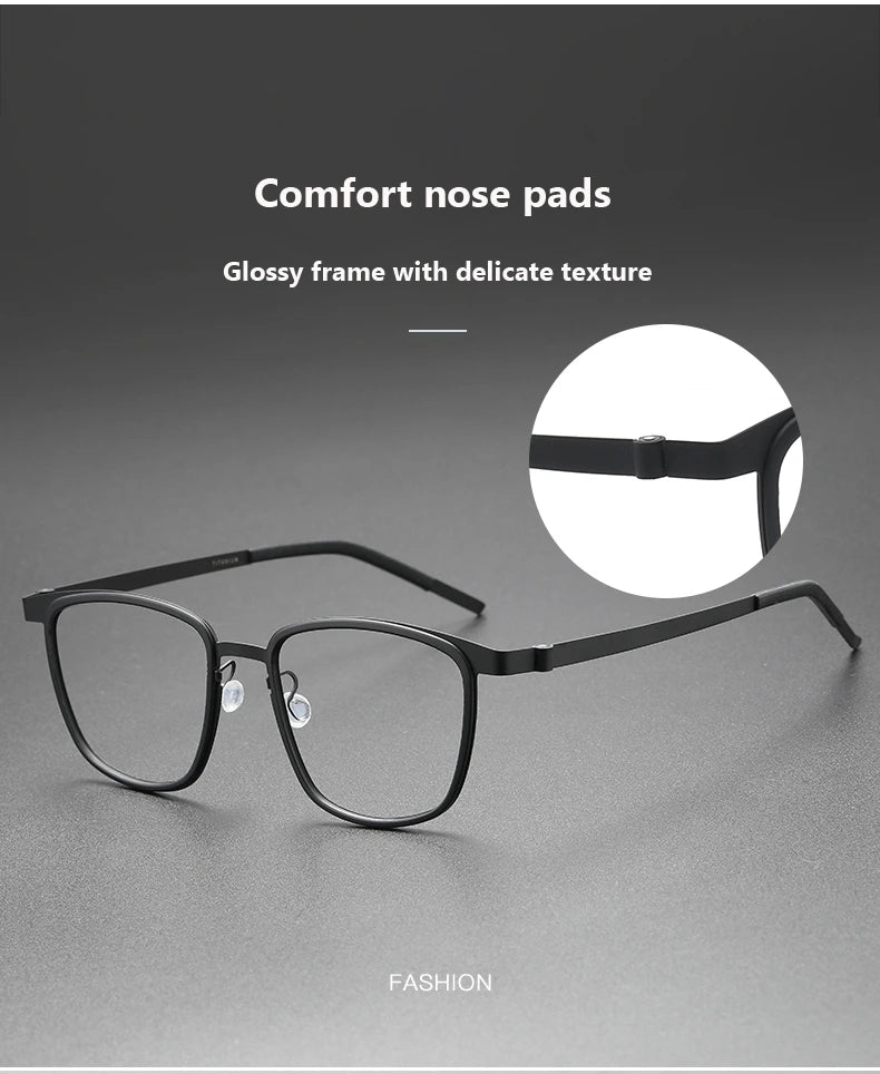 Oveliness Unisex Full Rim Square Acetate Titanium Eyeglasses 399717 - Size Chart