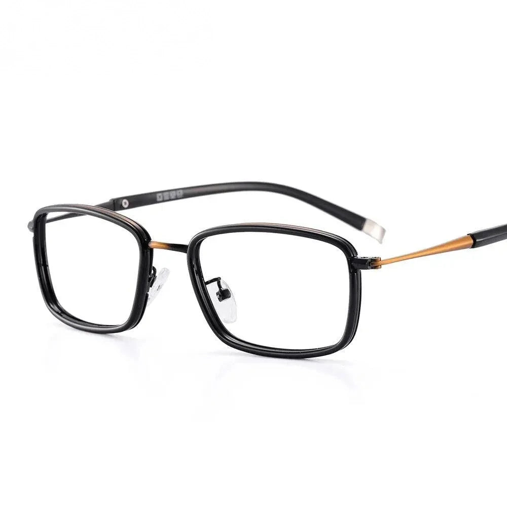 Oveliness Unisex Full Rim Square Alloy Eyeglasses 0037 - bronze