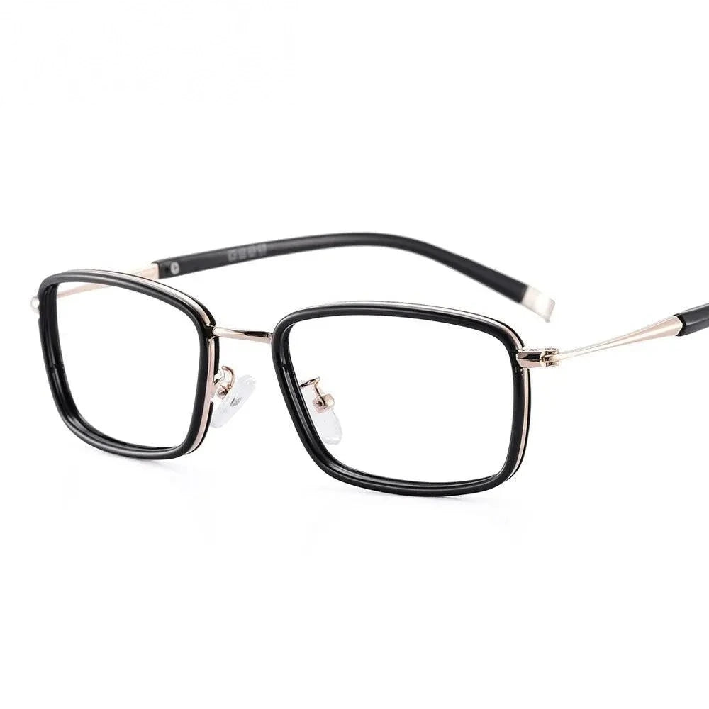 Oveliness Unisex Full Rim Square Alloy Eyeglasses 0037 - gold