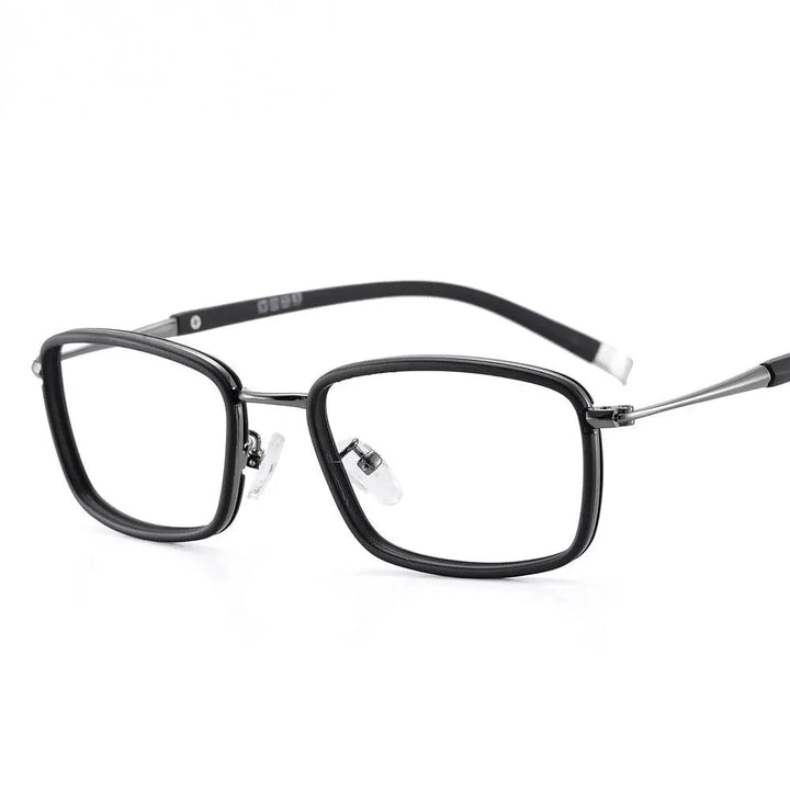 Oveliness Unisex Full Rim Square Alloy Eyeglasses 0037 - shiny gun