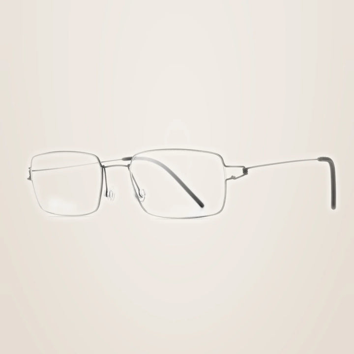 Oveliness Unisex Full Rim Square Screwless Titanium Alloy Eyeglasses - black