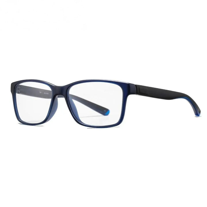 Oveliness Unisex Full Rim Square Tr 90 Titanium Eyeglasses 7091 - blue