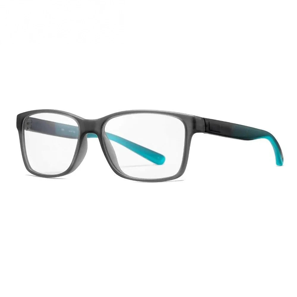 Oveliness Unisex Full Rim Square Tr 90 Titanium Eyeglasses 7091 - grey blue