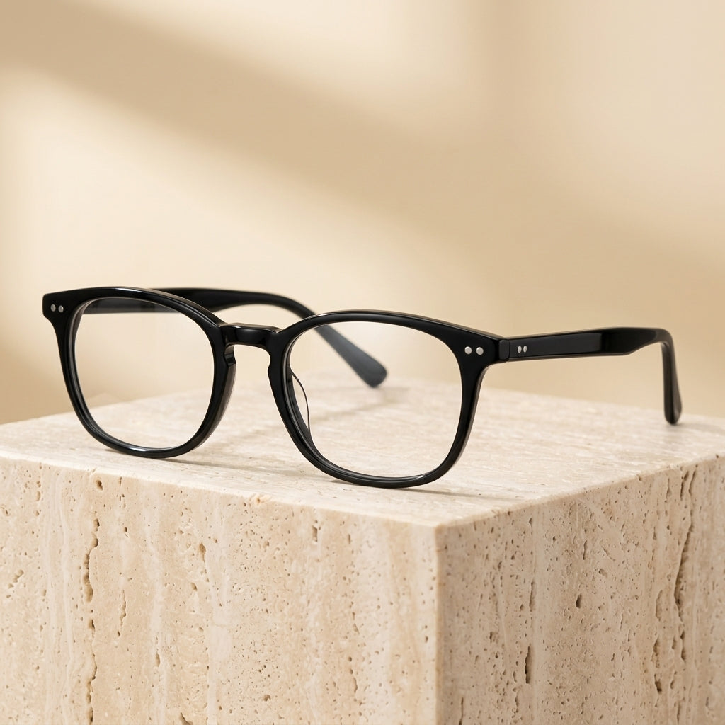 Chashma Ottica Unisex Full Rim Square Acetate Eyeglasses 79217 - C1
