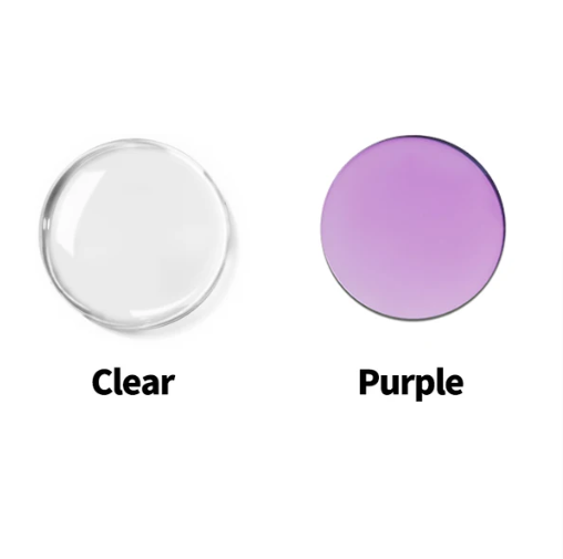 Hewei Single Vision Photochromic Myopic Anti Blue Lenses Lenses Hewei Lenses 1.56 Purple 