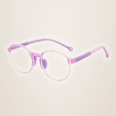 Ralferty Children's Eyeglasses Anti Blue Light Anti-glare TR90 Mf8305 - C7 Clear Purple