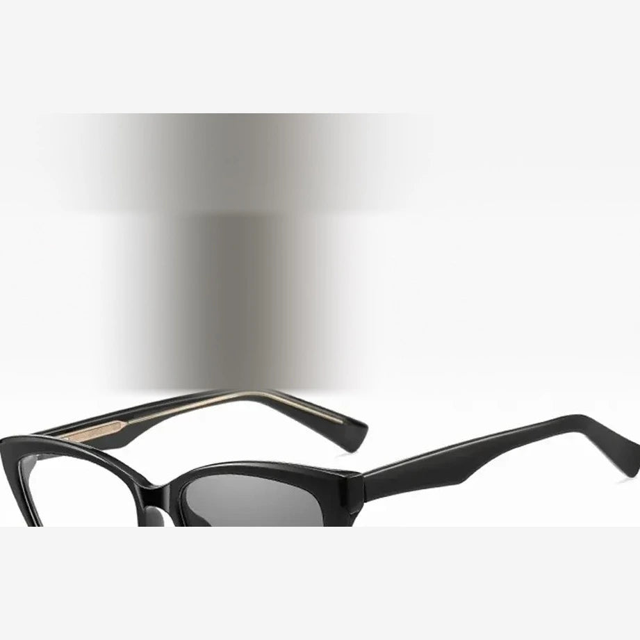Ralferty Women's Full Rim Cat Eye Tr 90 Alloy Photochromic Eyeglasses 381731 - C1 Black / CHINA