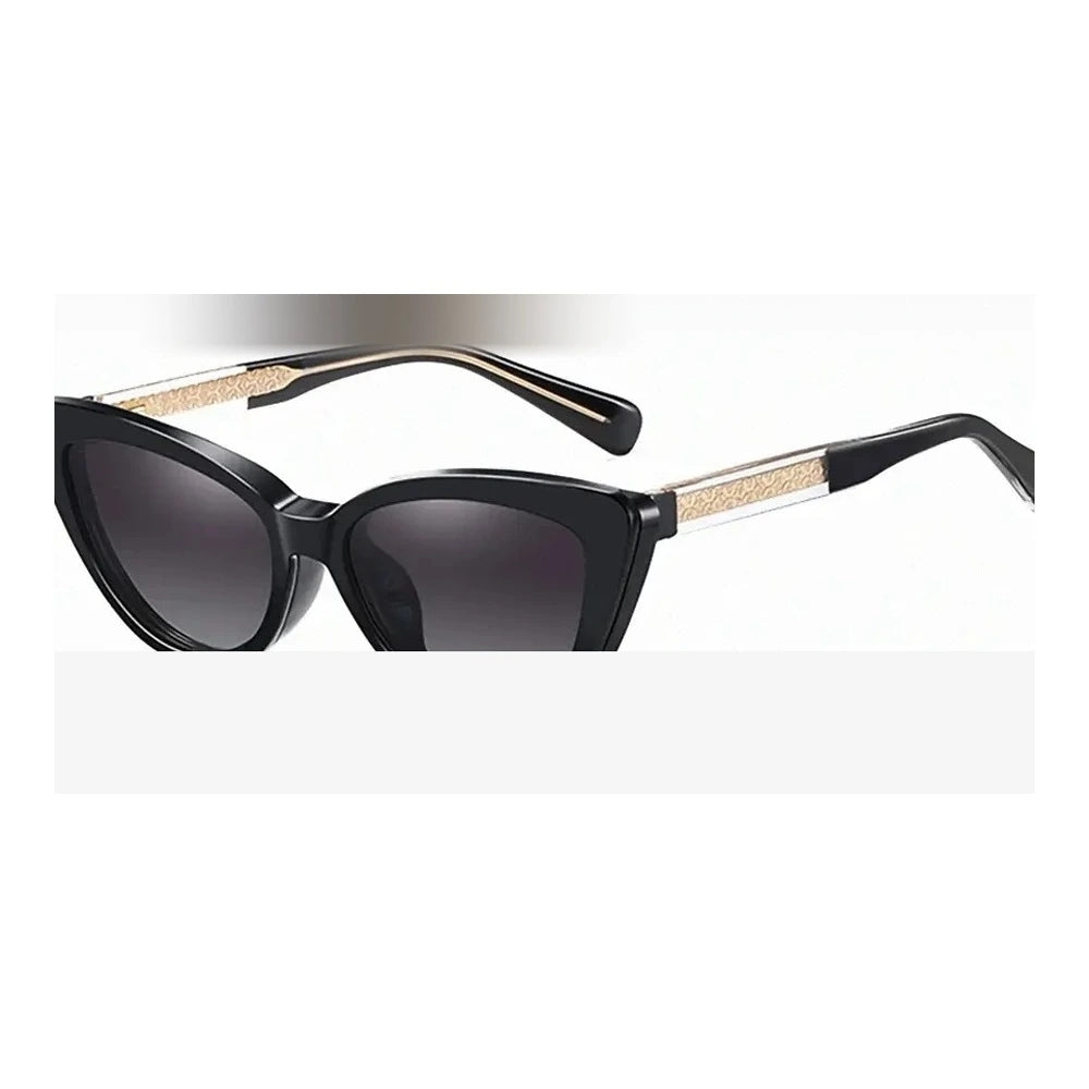Ralferty Women's Full Rim Cat Eye Tr 90 Eyeglasses Clip On Sunglasses 81636 - C2 Black / CHINA / As picture