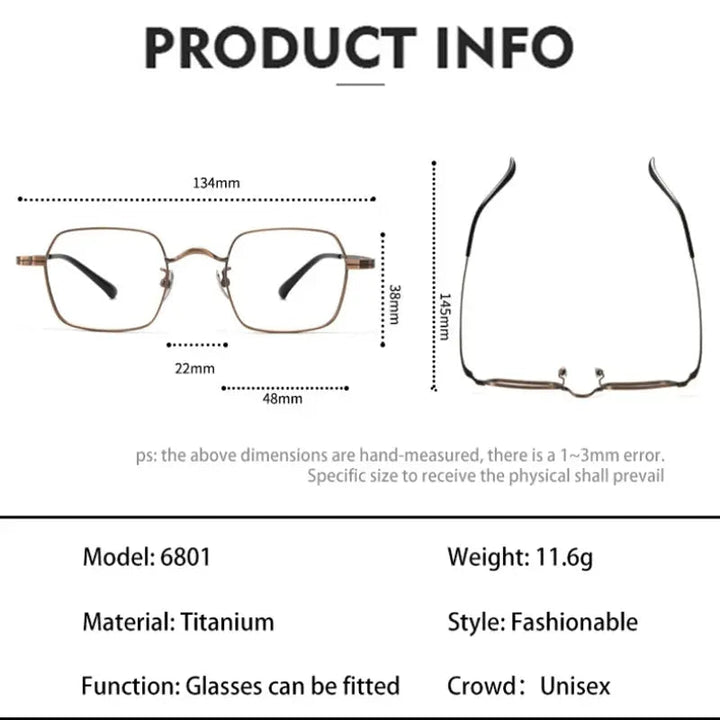 Vicky V6801 Eyeglasses — Frame Dimensions and Sizing Chart