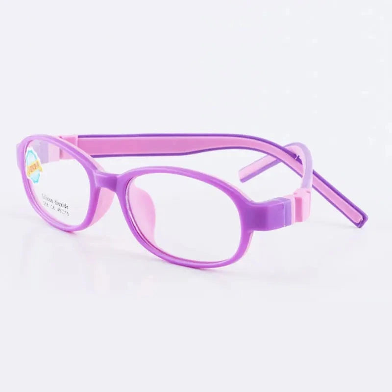 Reven Jate Kids Full Rim Flexible Prescription Eyeglasses 518 - PURPLE