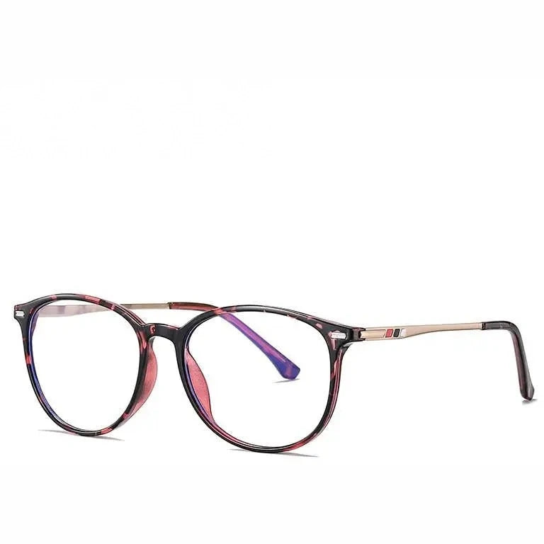Reven Jate Men's Full Rim Square Alloy Eyeglasses 6911 - pink