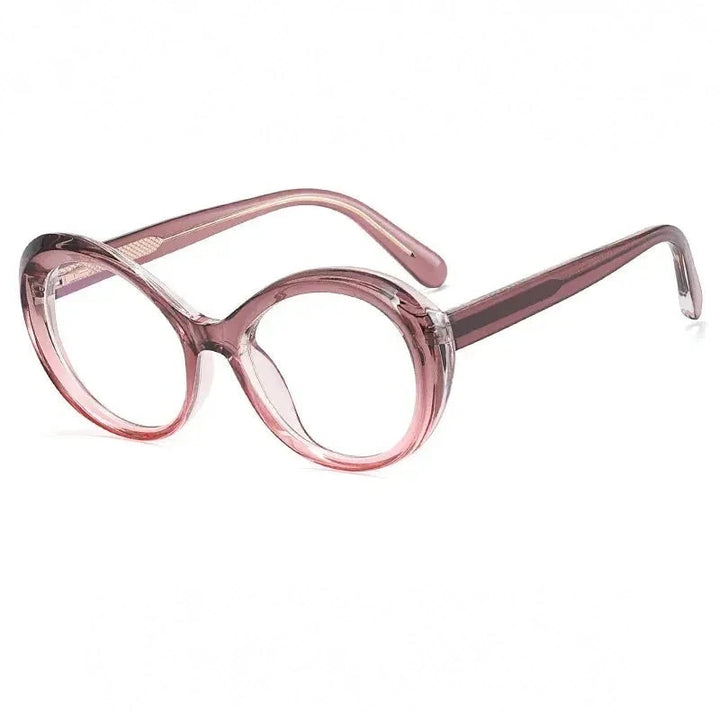 Reven Jate Unisex Full Rim Oval Round Tr 90 Alloy Eyeglasses 369142 - C2